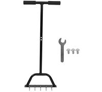 Aérateur de pelouse à Main en Acier en Carbone avec Un Fort Effet de relâchement du Sol, pédale élargie épaissi pour la pelouse du Jardin