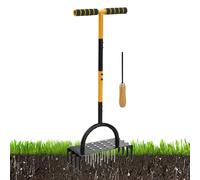 Aérateur De Pelouse, Outil D'aération Manuelle À Pointes pour Gazon, Équipement De Perçage Manuel Sol avec Détacheur De Terre pour Jardin Ferme Serre Légumes