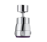 Aérateur de robinet 2 modes de débit d'eau pivotant à 360° Argent