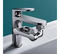 Aérateur de robinet, aérateur rotatif à 1080°, rallonge de robinet durable anti-éclaboussures, aérateur de robinet économiseur d'eau, peut être utilisé pour évier de salle de bain, évier de cuisine