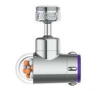 Aérateur de robinet de cuisine rotatif à 720° pour évier - Construction ABS + laiton, 6,2 cm x 2,8 cm, mousseur économiseur d'eau avec filtre à saleté intégré, facile à installer