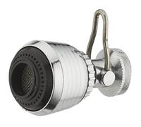 Aérateur de Robinet Orientable sur Rotule avec Variateur de Débit Femelle 22x100 avec Adaptateur Mâle 24x100 NOYON & THIEBAULT