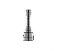 Aérateur de robinet pivotant conçu pour les filetages de robinet de cuisine standard de 22 mm ou 24 mm avec trois modes de sortie (2 gris)