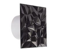 Aérateur de salle de bain avec panneau diamant Anthracite Ø 100 mm Retour/minuterie avec clapet anti-retour