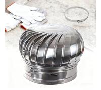 Aérateur De Toit En Acier 201 Inoxydable Turbine Rond Extracteur De Cheminée Tournant 220mm, 250mm, 300mm, Conduit De Fumée Sortie De Toit, For Ventilation De La Toiture(110mm)