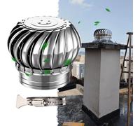 Aérateur de toit en acier inoxydable 304 - Capuchon de ventilation de grenier résistant aux intempéries avec pinces for une circulation d'air efficace(27in)
