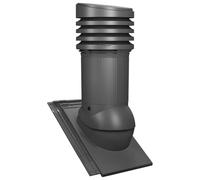 Aérateur de Toit réglable avec évacuation des condensats DN 150 pour tuiles Koramic - Orea 9 - Cheminée de ventilation (RAL 7024 - Graphite)