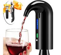 Aérateur de vin électrique avec décantation One-Touch, aère instantanément le vin rouge et blanc, bec verseur pour débutant et amateur, économiseur de vin, noir
