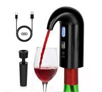 Aérateur de vin électrique, carafe à vin électrique et verseur à décanteur de vin à une touche pour rouge et blanc, aérateur et distributeur de vin intelligent avec rechargeable par USB
