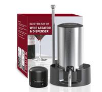 Aérateur de vin électrique verseur décanteur type C distributeur de vin automatique rechargeable avec base de support de tube rétractable pour une oxydation instantanée à une touche