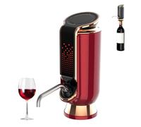 Aérateur de vin intelligent, conservateur et distributeur de vin automatique électrique, aération instantanée, affichage LED, dosage réglable, pour la plupart des bouteilles, rouge amateur (rouge)
