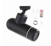 Aérateur d'eau rotatif à 720 degrés avec filtre pour réduire les contaminants et paramètres de débit réglables pour le fonctionnement des éclaboussures, conçu pour robinets de 22/24 mm (noir)
