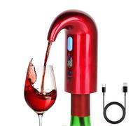 Aérateur-décanteur de vin électrique - Aérateur et verseur de vin rouge | L'oxygénation à haute pression assouplit les tanins et rehausse les arômes ; écran d'affichage du niveau de batterie.