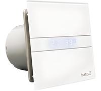 Aérateur extracteur salle de bain - CATA - E-100 Glass Timer Hygro - Détecteur d'humidité - Blanc - 152x152mm