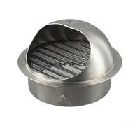 Aérateur mural extérieur rond en acier inoxydable avec grille anti-oiseaux et joint d'étanchéité pour sèche-linge, salle de bain, cuisine, extracteur d'air 70-150 mm (150 mm)