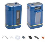 Aérateur Pompe à Oxygène pour Bassins à Poissons et Aquariums AC/DC Double Puissance avec Batterie 2200mA et 4000mA Capacité de Pompage 35L/min avec éclairage LED pour Pêche de Nuit (4000mAh Pêche)