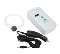 Aérateur portable pour aquarium de voiture multi-vitesse Air Live Appât Pêche Eau Pratique Impact - Avec clip en acier inoxydable incassable - Tuyau d'air flexible - Alimentation 2 voies