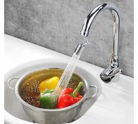 Aérateur pour robinet, avec 2 jets d'eau differents et 2 articulations