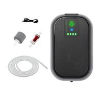 Aérateur rechargeable - ABS 11,3 x 7,2 x 4,3 cm | Pompe à air pour aquarium | Oxygénateur haute sortie avec double source d'énergie réservoir de seau d'appâts