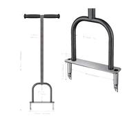 Aérateur robuste en acier avec poignée ergonomique pour une pénétration facile du sol et un aérateur d'herbe plus sain