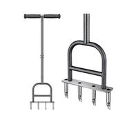 Aérateur robuste en acier avec poignée ergonomique pour une pénétration facile du sol et un outil d'entretien plus sain du gazon