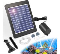 Aérateur Solaire De Bassin,Pompe À Oxygène Solaire Enfichable 4W,2200Mah Pompe Bassin Solaire,Aérateur D'Aquarium,Aérateur De Pêche Avec Tuyau Pierre À Air,Pour Les Étangs (A)