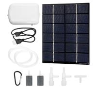 Aérateur Solaire étang avec Pompe à air, Batterie de Secours de 2000 mA kit de Pompe à air Solaire, coqueluche à Pompe à oxygène Solaire oxygénatrice pour Le Jardin
