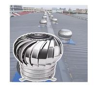 Aérateurs de toit for maisons, 7,6 cm, 10,2 cm, 43,2 cm, 50,8 cm, 76,2 cm, 99,1 cm, ventilateur à turbine en acier inoxydable for ventilation toit for fermes(250mm/9.8in)