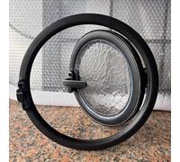 Aération de fenêtre rotative ronde en métal - Design moderne avec verre trempé pour ventilation intérieure, poignée facile pour les solutions d'éclairage à la maison et aux hôtels