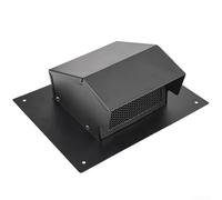 Aération de toit en acier galvanisé avec protection contre la pluie et la | Pour tuyau de 11,4 cm de diamètre extérieur pour salle de bain, garage, cave, ventilation noire