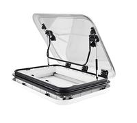 Aération de toit for camping-car, Puits de lumière for camping-car, Kit d'aération de toit for grande caravane, Avec LED, Moustiquaire anti-insectes(500mmx500mm)