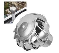 Aération de toit rotative avec éolienne, 3", 4", 6", 8", 10", ventilateur de toit industriel et scientifique, rotation automatique, acier inoxydable (300 mm/12")