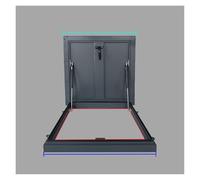 Aeration Fenetre, en alliage d'aluminium pour grenier, balcon, sous-sol, issues de secours, regards d'inspection, voitures avec portes de sécurité en acier pour toit(100x100-105x105-111x111 cm)