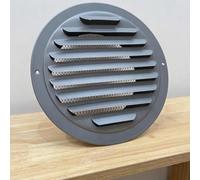 Aeration Grille de Ventilation Ronde en Acier Inoxydable Avec Moustiquaire | Chapeau Ventilation Toiture, Mural Bouches D'aération Pour Intérieur Usine Garage Ferme, Durable(Gray,180mm/7.09in)