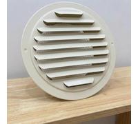 Aeration Grille de Ventilation Ronde en Acier Inoxydable Avec Moustiquaire | Chapeau Ventilation Toiture, Mural Bouches D'aération Pour Intérieur Usine Garage Ferme, Durable(Milky white,80mm/3.15in)
