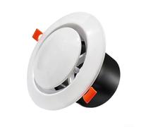 Aérations de plafond, couvercle d'aération mural en ABS avec flux d'air réglable pour échappement CVC, conduit de 75 mm-100 mm, blanc (disque de 100 mm)
