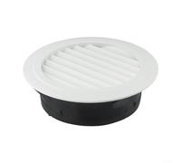 Aérations rondes à persiennes murales ou au plafond avec construction en ABS et protection en maille offrant un flux d'air réglable et un nettoyage facile (200 mm)