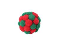 Aerensic 1 Balle rebondissante colorée Faite à la Main, Jouet en Peluche Arc-en-Ciel for Chat, Chaton, Chiot, Jouets à mâcher interactifs, Accessoires for Animaux de Compagnie(01)