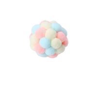 Aerensic 1 Balle rebondissante colorée Faite à la Main, Jouet en Peluche Arc-en-Ciel for Chat, Chaton, Chiot, Jouets à mâcher interactifs, Accessoires for Animaux de Compagnie(07)