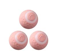 Aerensic Balle Interactive for Chat, Balle roulante Automatique, Jouets électriques for Chats et Jouets for Chats, Chats interactifs à chasser(3PCS Pink)