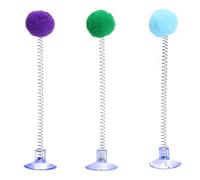 Aerensic Jouet à Ressort en Plumes de Chat de Couleur aléatoire avec Ventouse, Baguette Interactive for Chat, Jouet for Chat, grattoir for Chat(11)
