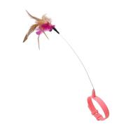 Aerensic Jouet for Chat, bâton de taquinerie avec clochettes, Plume résistante aux morsures, Canne à pêche, Jouet apaisant for Le Cou et la tête(7)