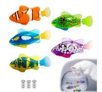 Aerensic Jouet for Chat LED Robot de Natation interactif inductif Poissons électriques Lumineux Stimuler l'instinct de Chasse du Chaton(Fish B)