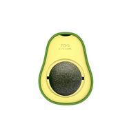 Aerensic Jouets à lécher for Chat, Autocollants muraux naturels à l'herbe à Chat, Style Avocat, friandises for Chats aux Fruits, Nettoyage intestinal, Herbe à Chat(Mint Ball)