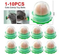 Aerensic Lot de 10 Boules d'herbe à Chat for Jouets muraux, collations à lécher, Nutrition Saine, Nettoyage des Dents, Jouet, collation, Fournitures for Animaux de Compagnie(10 pcs)