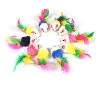 Aerensic Lot de 10 Jouets interactifs en Peluche for Chat, Couleur aléatoire, for Jouer à l'intérieur et for la santé Dentaire des Chatons
