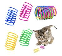 Aerensic Lot de 4, 8 ou 12 Jouets interactifs for Chat, Larges, durables, épais, for Animal de Compagnie, Chaton, Ressorts colorés, Jouet for Chat, Ressorts en Spirale, Jouets for Chien(8PCS)