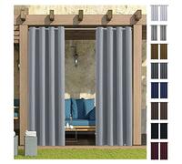 AEREY Rideau d'Extérieur avec oeillet Imperméable Rideau Lumière Bloquer pour Terrasse Rideau Pare-Soleil pour Balcon, Terrasse, Porche, Pergola- 230x260cm