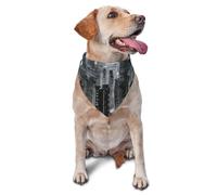 Aerial Night of View Hong Kong Bandana pour chien et chat de petite et moyenne taille, accessoire photo, bandanas triangulaires réglables et lavables pour chien