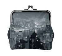Aerial Night of View Hong Kong Porte-monnaie personnalisé unisexe imprimé - Cuir microfibre de qualité supérieure avec fermeture à pression